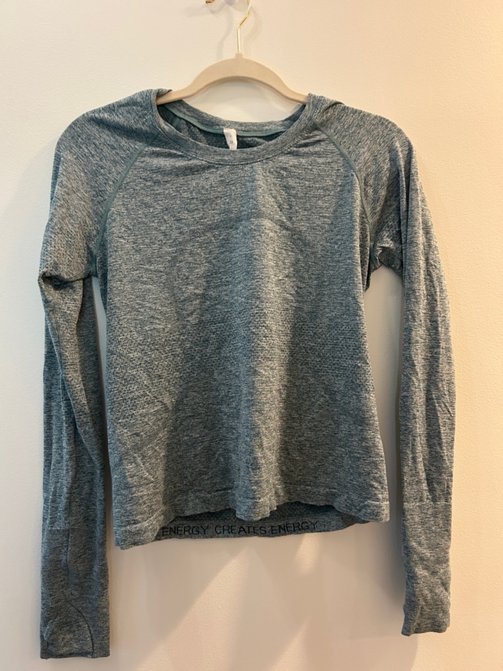 lululemon athletica blue green Long-Sleeve Crew Top
